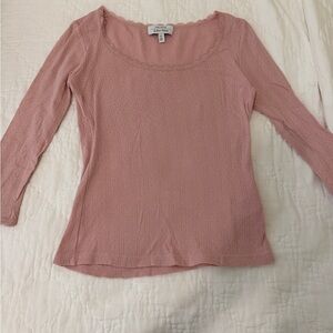 & Other Stories Dusty Pink Long Sleeve Top